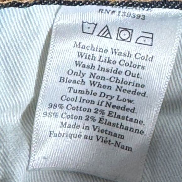 Everlane Mid Rise Dark Wash Slim Straight Jeans Sz 26 - Picture 9 of 9